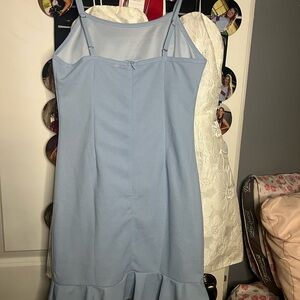 Elegant Blue Sleeveless Dress